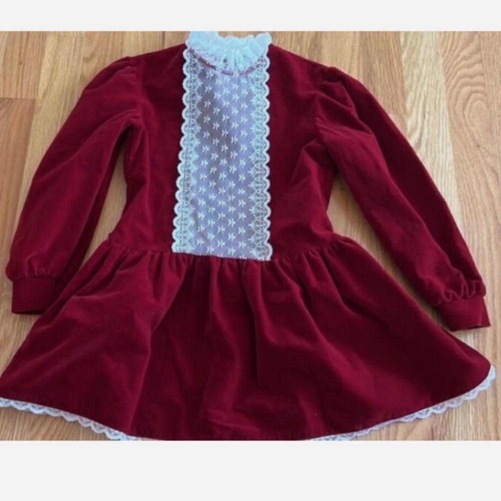 Vintage Celeste Original girls size 6 velvet dress